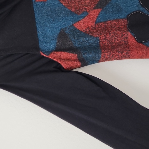 Cfait Pour Vous Paris Burnt Orange Sweater dress Geometric Cowl neckline - Picture 7 of 13